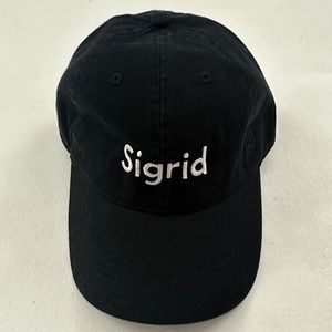 New Sigrid Logo Black Adjustable Baseball Hat Cap One Size